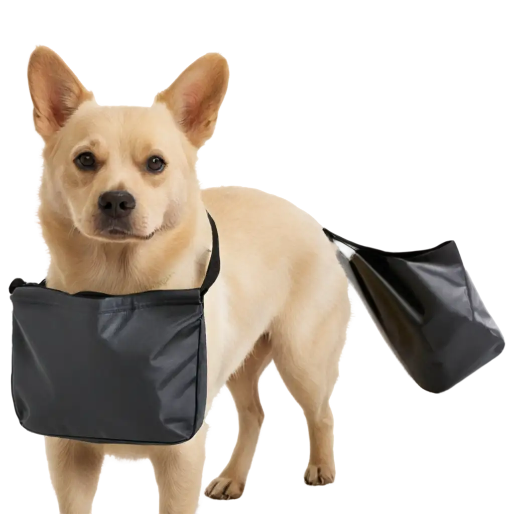 Dog-with-a-Bag-for-Carrying-Things-PNG-Image-HighQuality-Transparent-Format-for-Versatile-Use