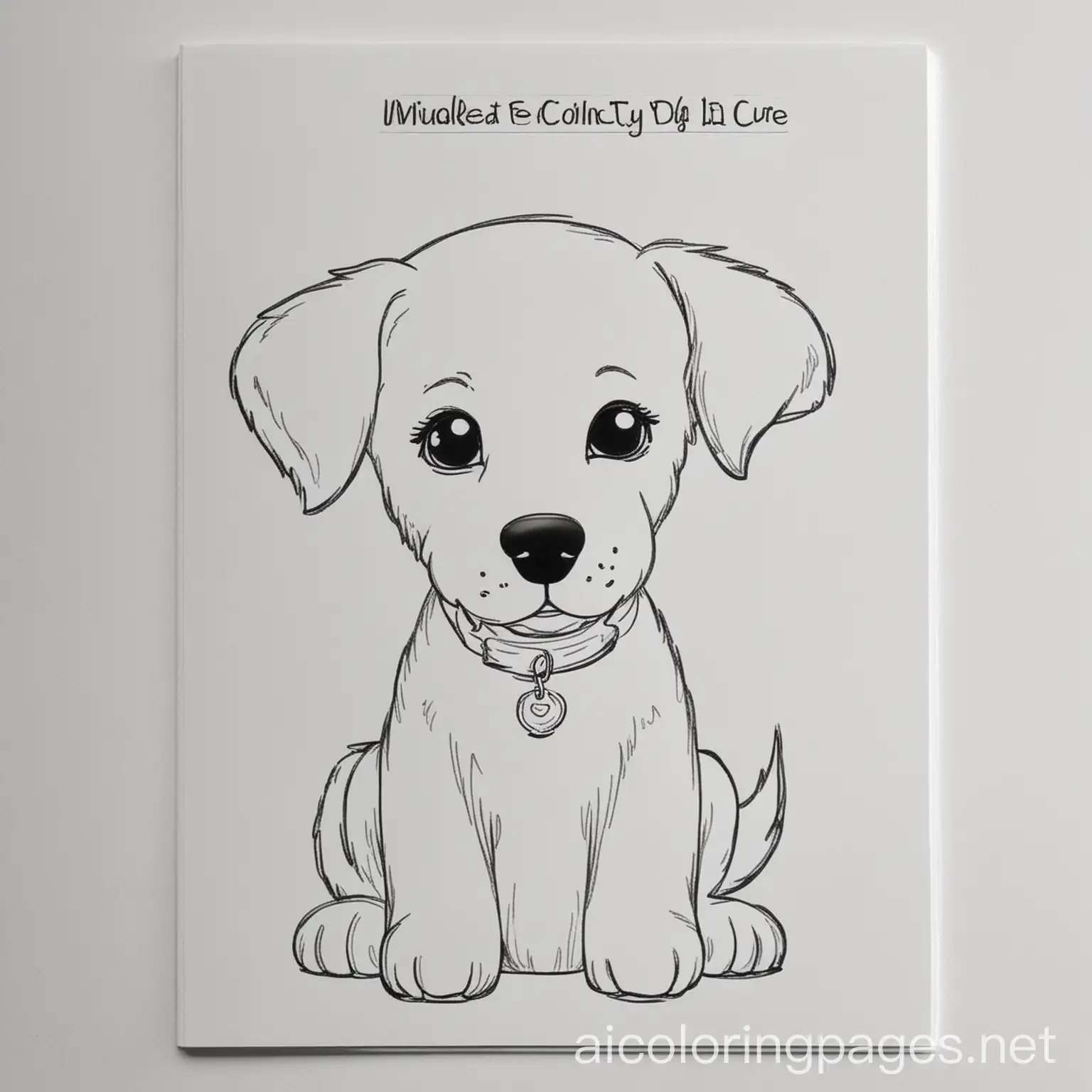 Dog-Coloring-Book-Page-Black-and-White-Line-Art-for-Kids