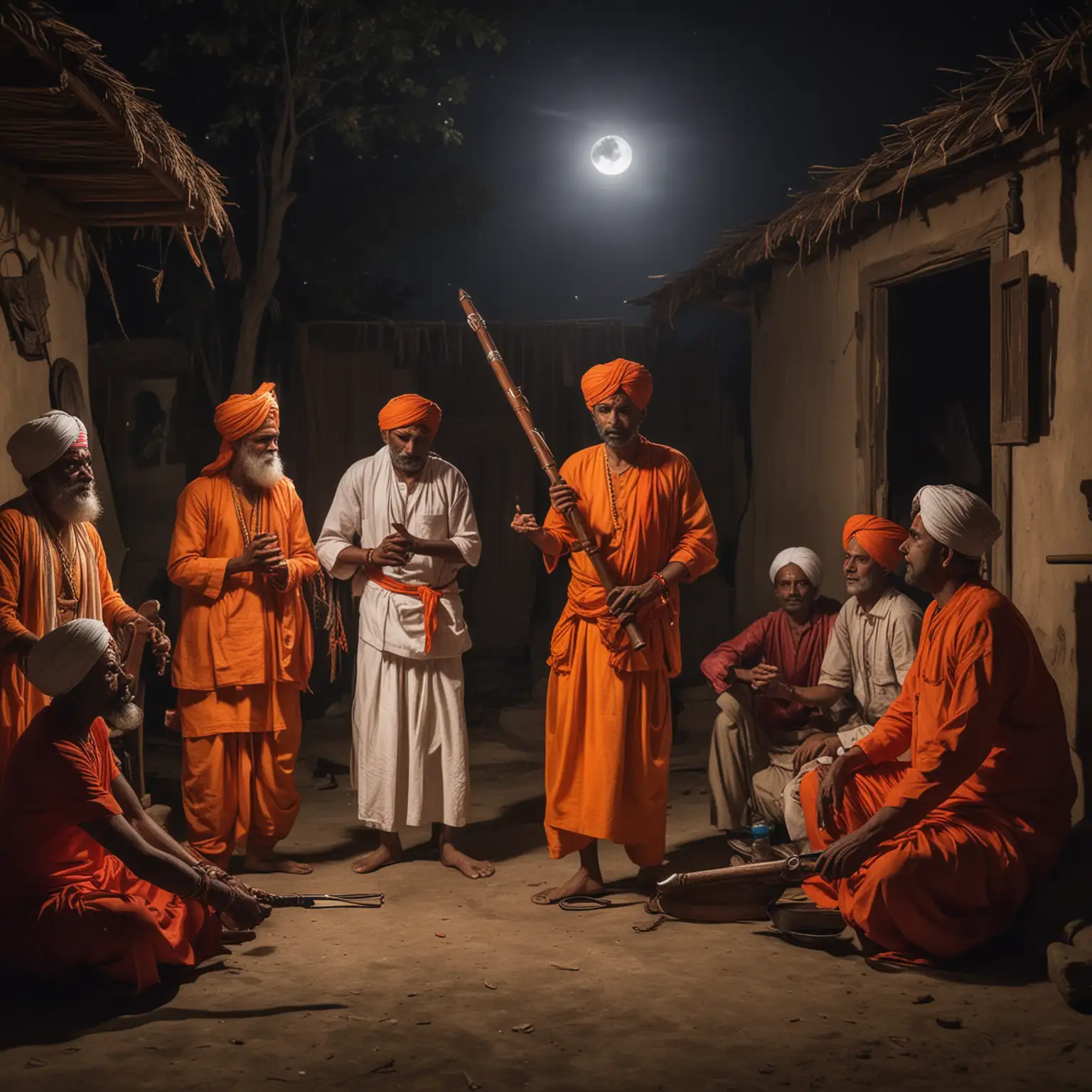 Moonlit-Night-Pandit-Bestowing-Tilsami-Weapon-on-Villagers