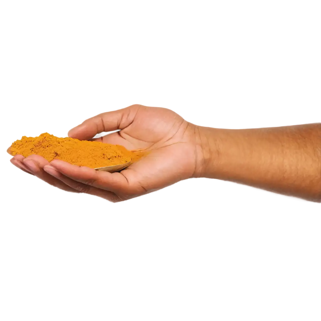 Hand-Holding-Turmeric-HighQuality-PNG-Image-for-Versatile-Uses