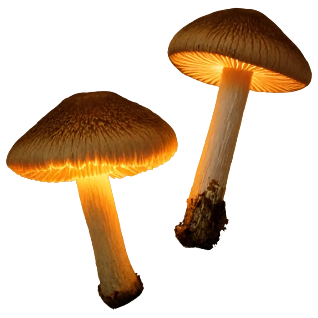 Glowing mushrooms