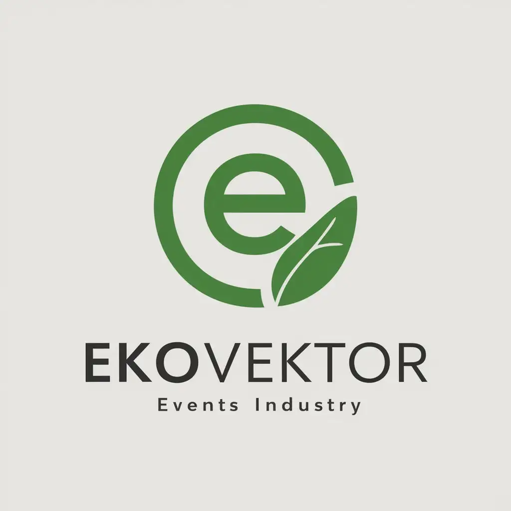 LOGO Design For EkoVektor EcoFriendly Vector Logo for Events Industry