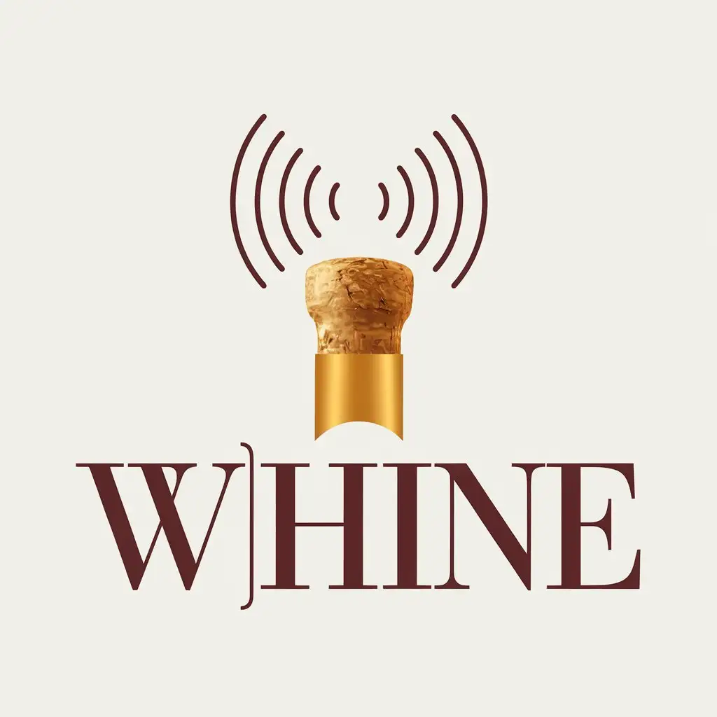 Minimalist-Podcast-Logo-Featuring-W-H-INE-with-Golden-Cork-and-Sound-Waves