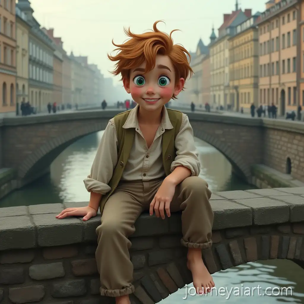Magical-Teenager-with-Two-Different-Eyes-on-a-Stone-Bridge-in-19thCentury-Saint-Petersburg