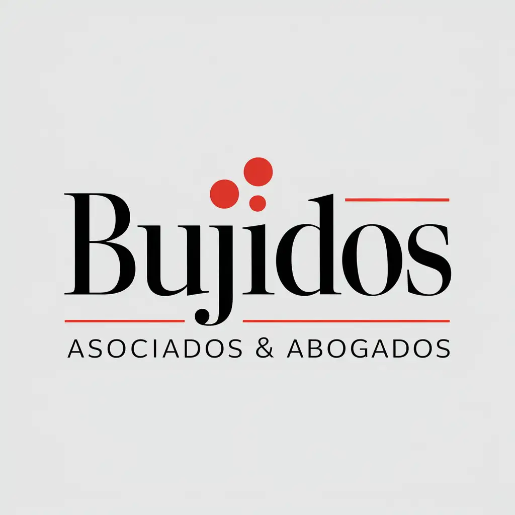 LOGO Design For BUJIDOS ASOCIADOS Abogados Modern Typography with Clear Background