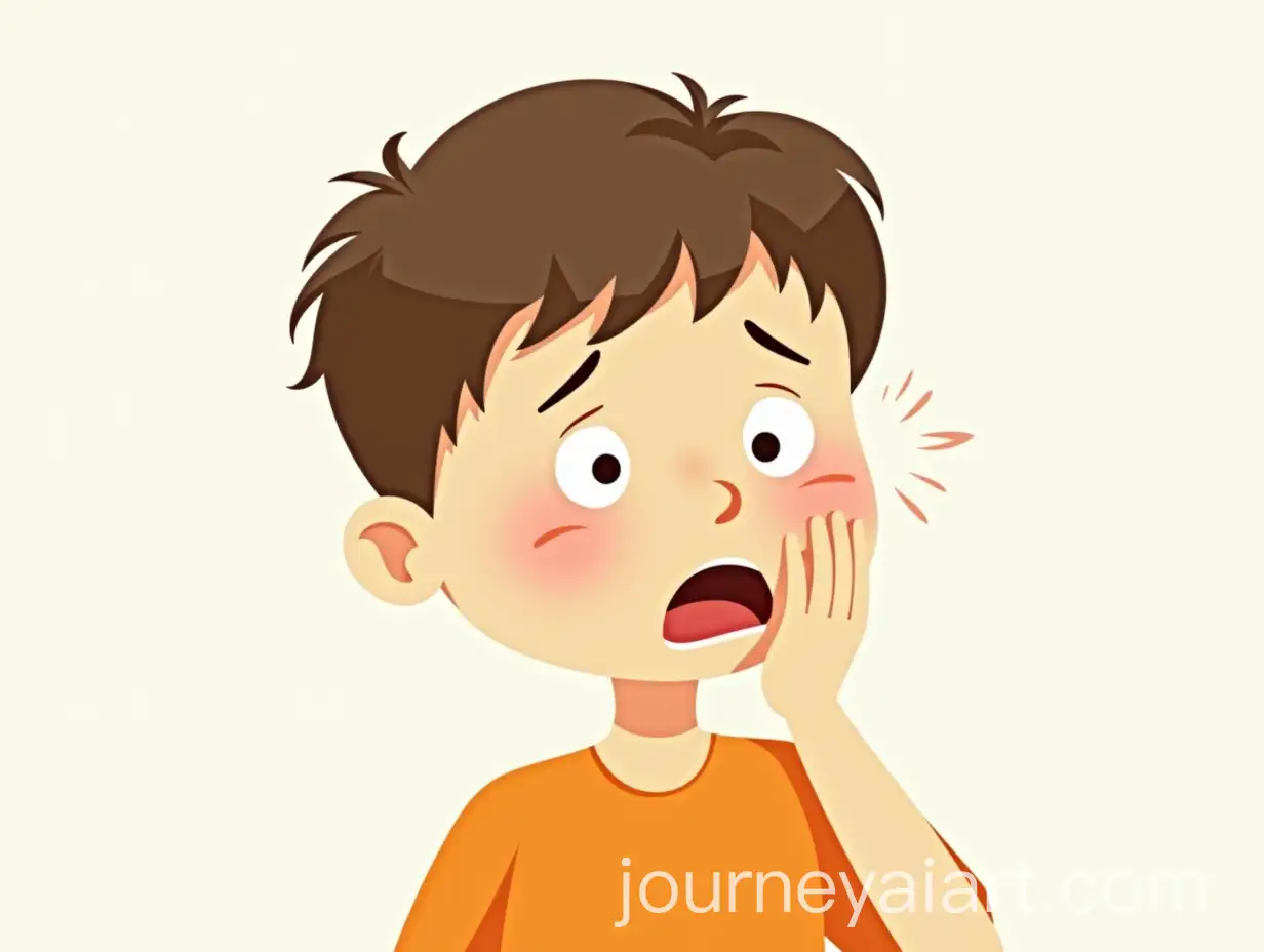 8YearOld-Boy-Sick-with-CAI-Image-Prompt-Expansionough-in-Childrens-Illustration