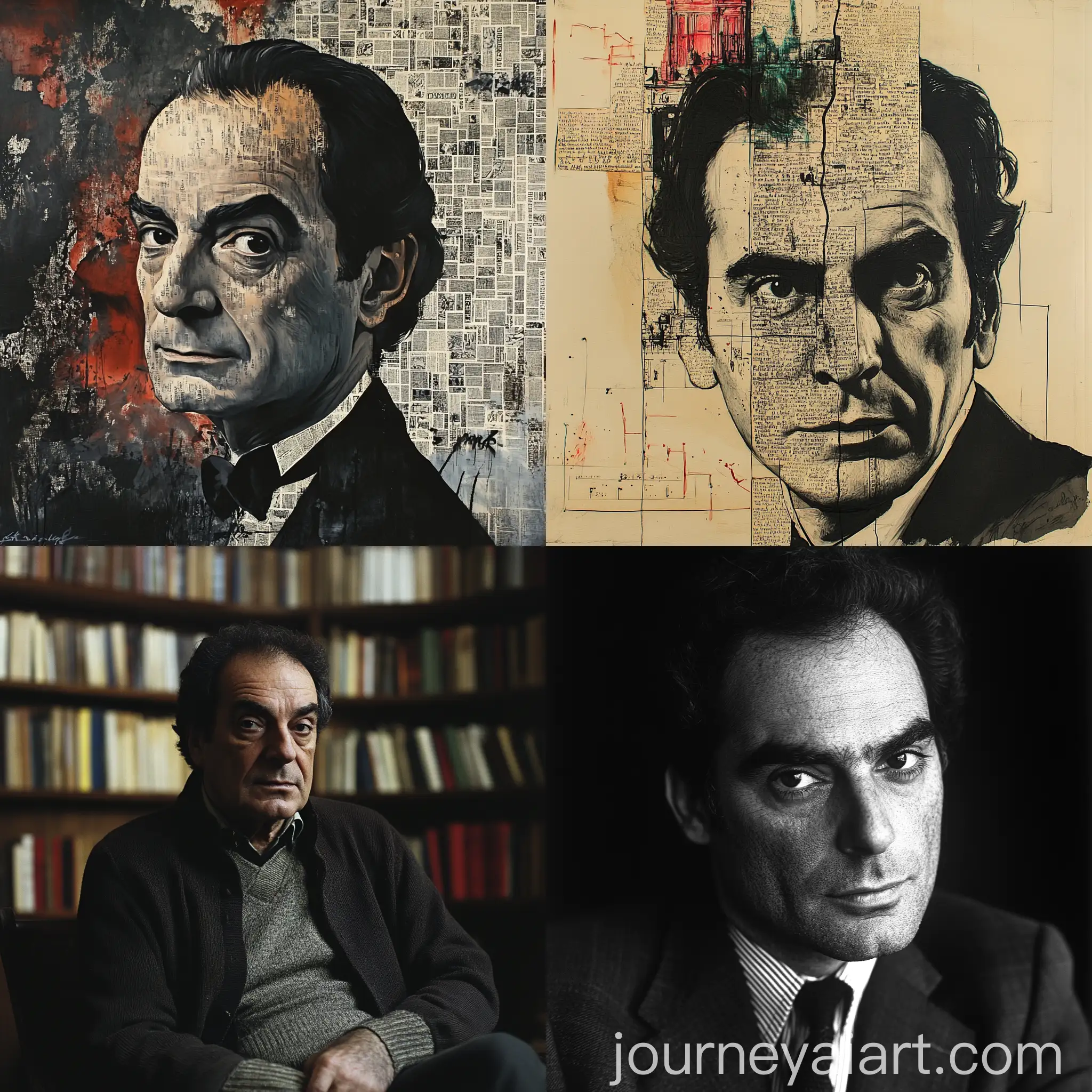 Italo-Calvino-with-Words-and-Letters-Artwork