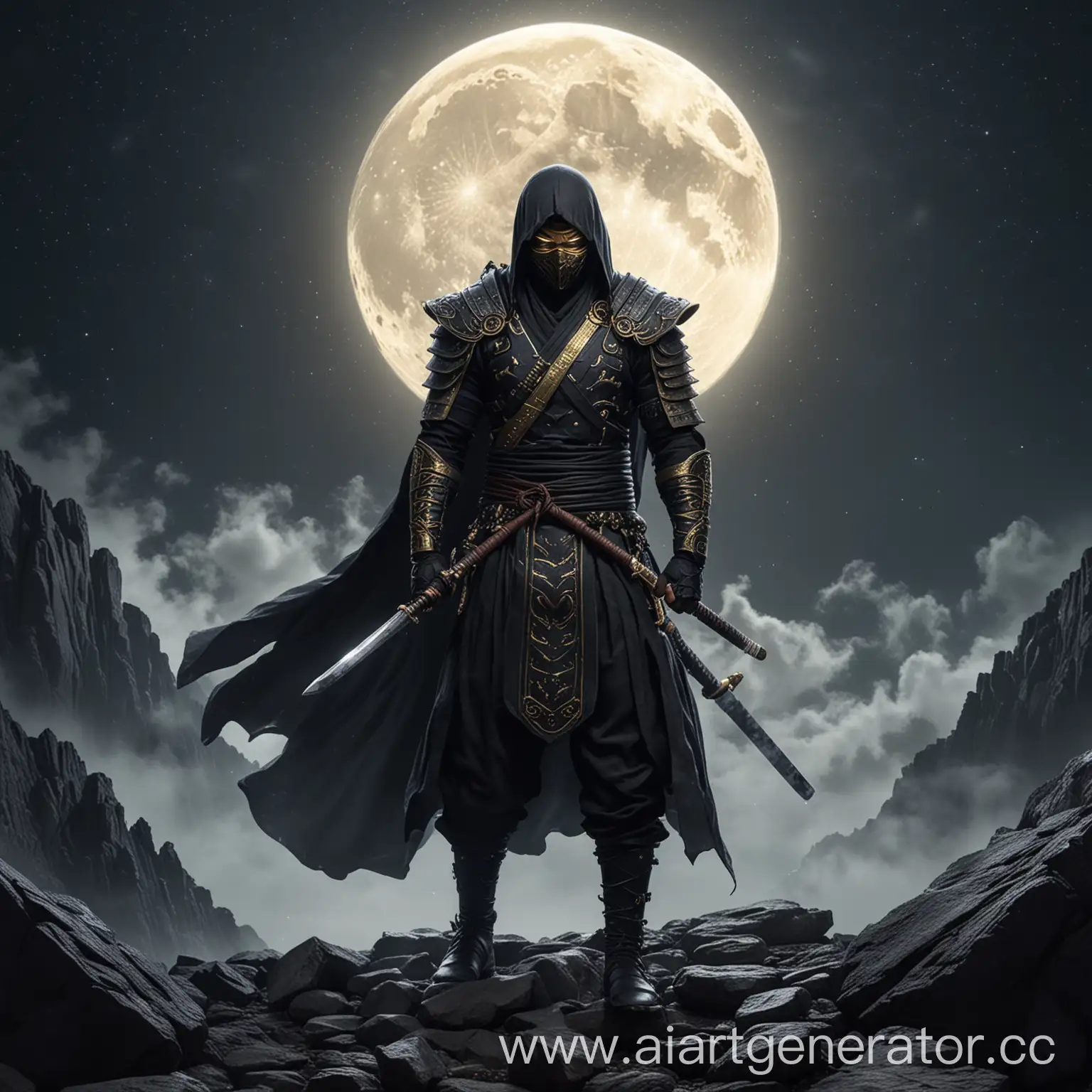 Majestic-Ninja-Warrior-in-Black-Armor-with-Katana-Under-Full-Moon