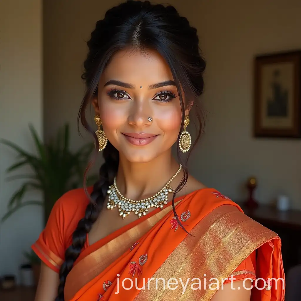 Elegant-Indian-Politician-in-Traditional-Saree