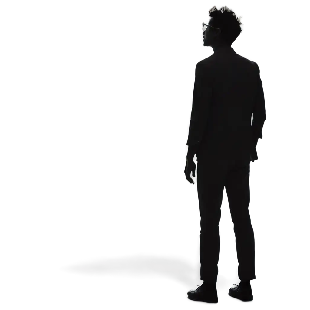 Silhouette-of-a-Man-Looking-Up-Frog-Eye-View-PNG-Image-for-Creative-Projects