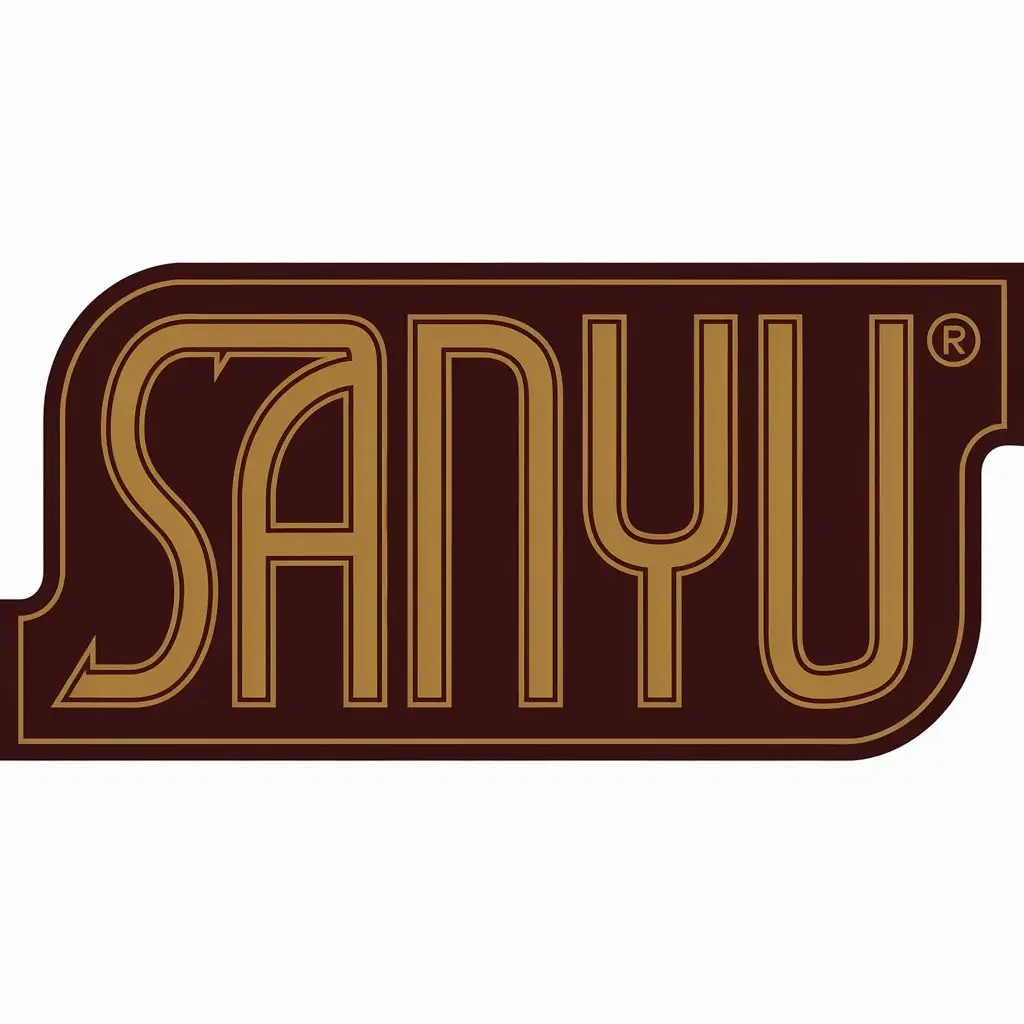 a vector logo design,with the text "sanyu", main symbol:wordmark,Moderate,clear background