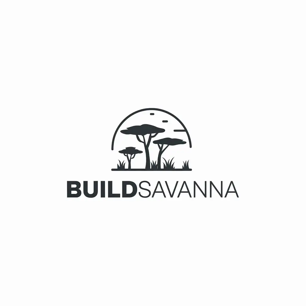 LOGO Design for BuildSavanna Minimalistic Savanna Symbol for the Technology Industry