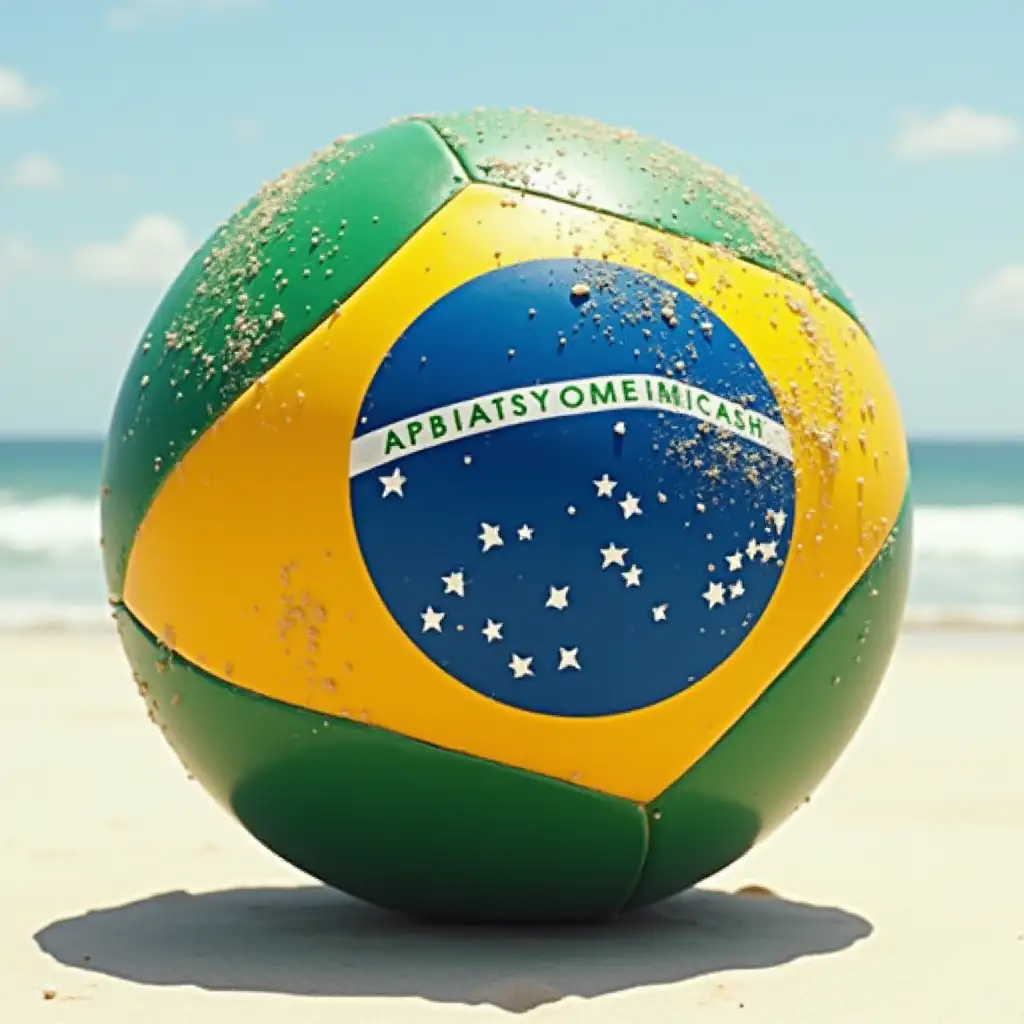 brazil made beach ball