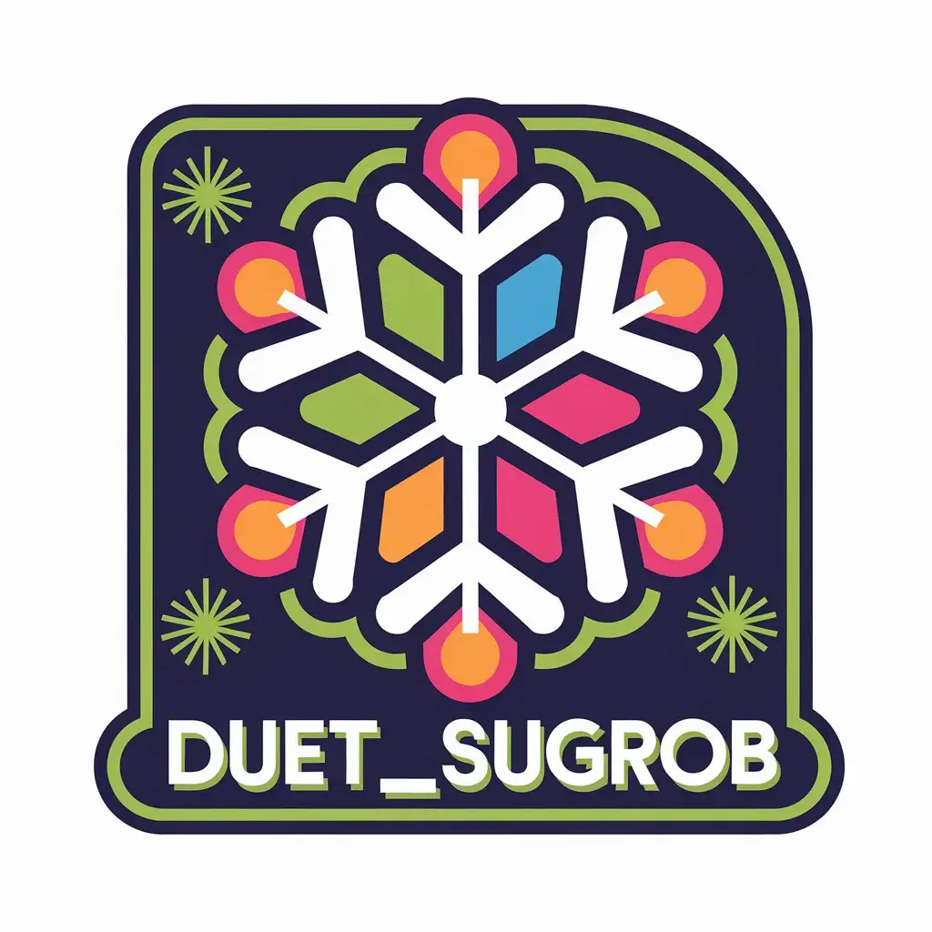 LOGO-Design-for-DUETSUGROB-Colorful-Snowflake-Symbol-for-Entertainment-Industry