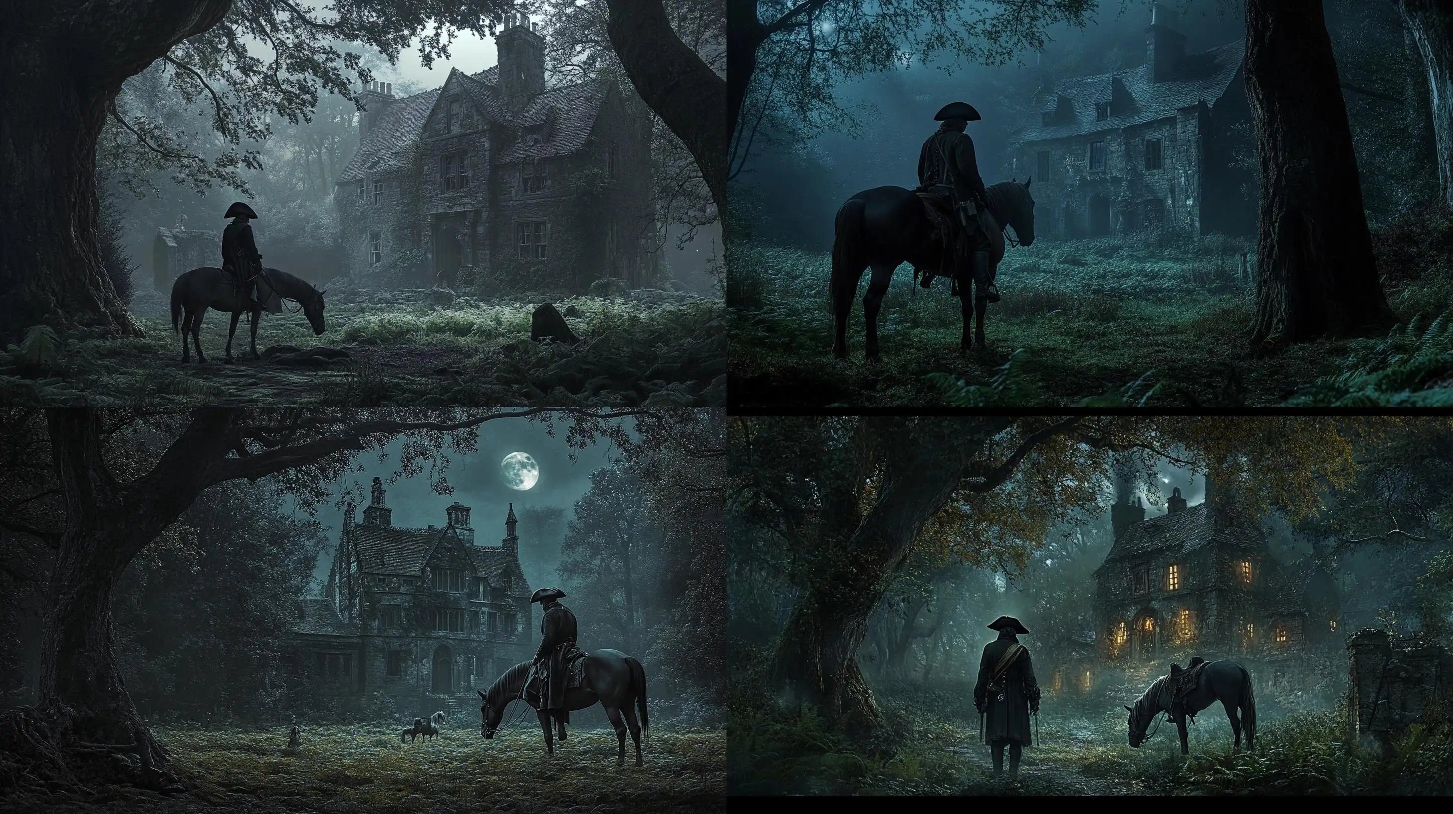 18th-Century-Highwayman-in-Moonlit-Forest-with-Ghostly-Manor
