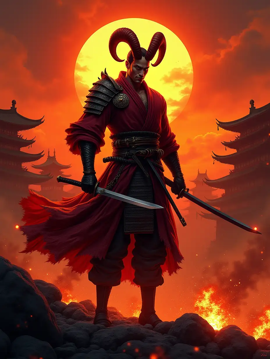 Warrior-God-Aries-in-Dynamic-Combat-Pose-at-Japanese-Temple-with-Explosive-Battle-Background