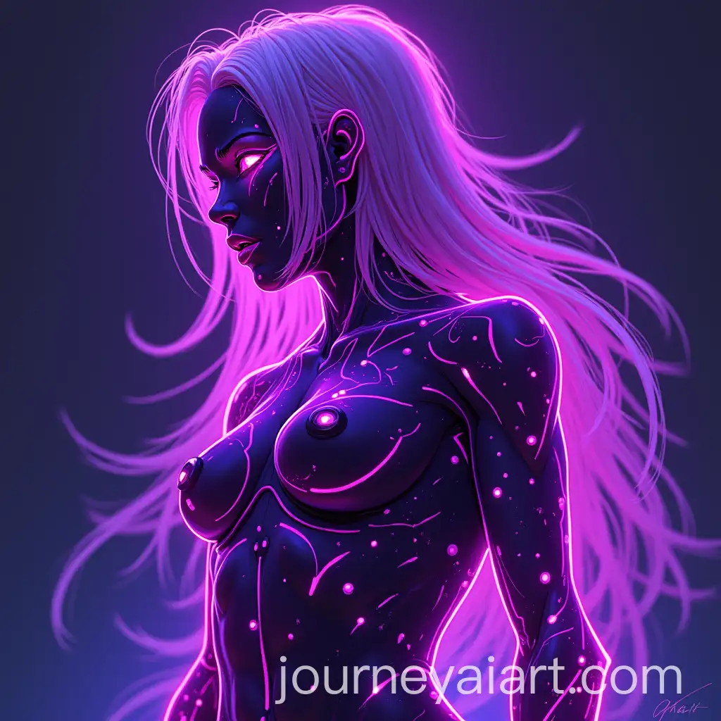 Futuristic-Cyberpunk-Figure-with-Intense-Purple-Energy-in-NeonLit-Environment