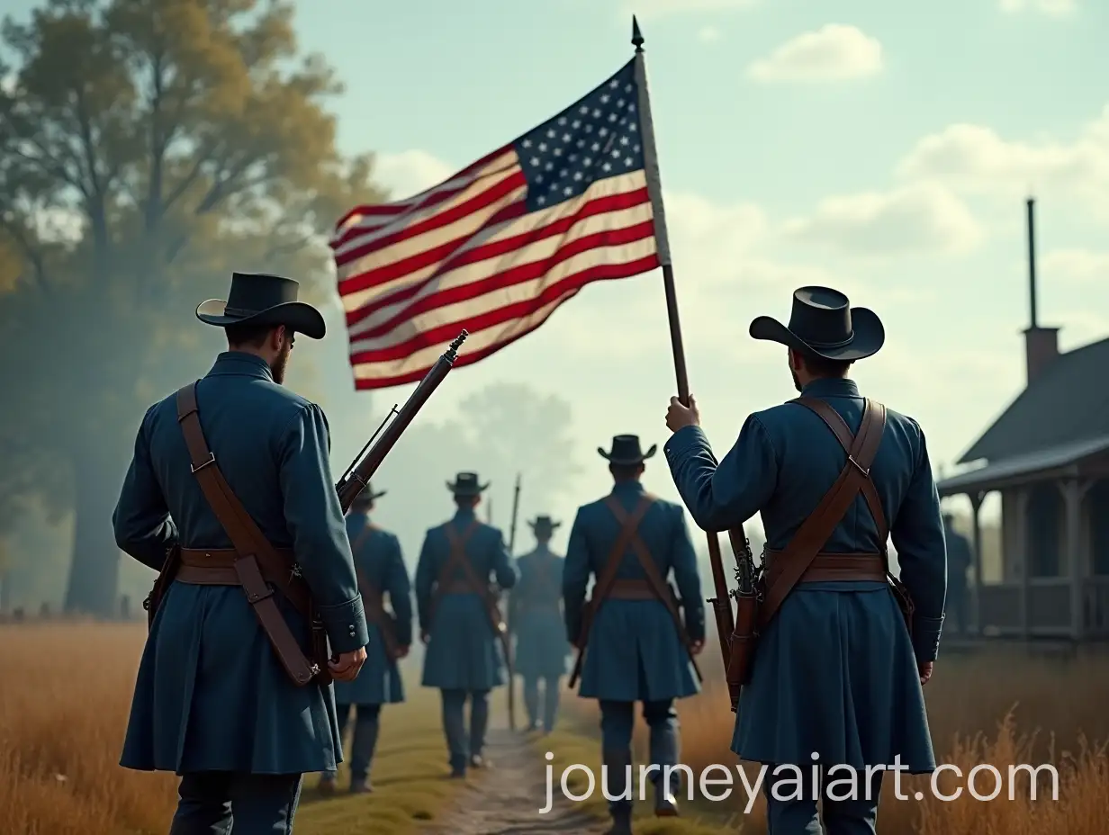 Union-Soldiers-Raising-the-American-Flag-during-the-Civil-War