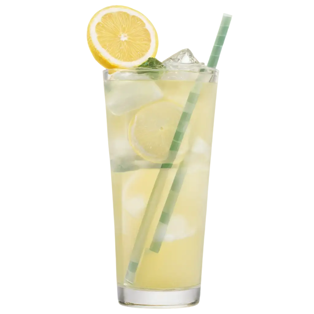 HighResolution-PNG-of-a-TallPNG-Image-Usage-Analysis-Glass-of-Cold-Lemonade-with-Ice-and-Mint-Photorealistic-Quality