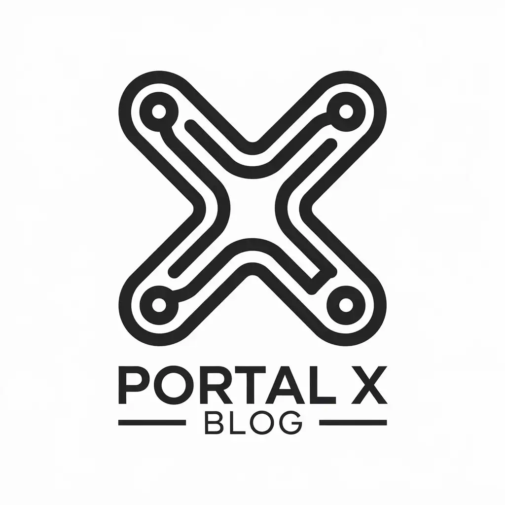 LOGO Design for Portal X Blog Vector Design with Symbol X for Technology Industry