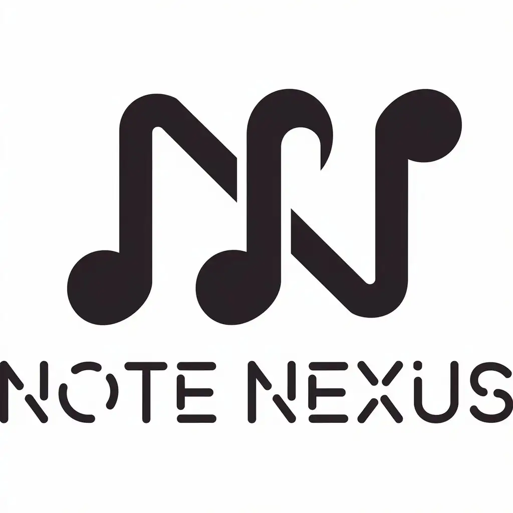 LOGO Design for Note Nexus Modern Minimalist Style with Clear Background and Iconic Symbol