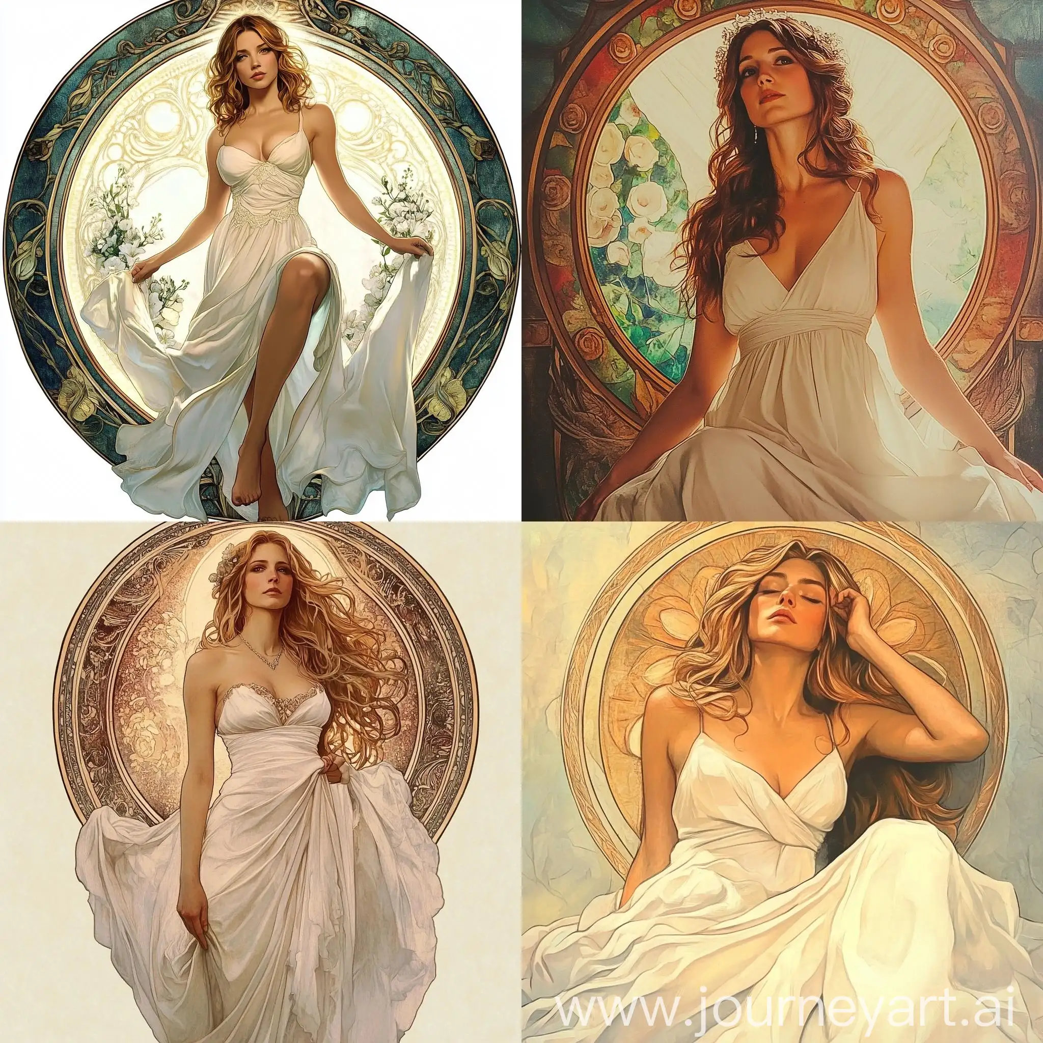 Laura-Bailey-as-Aphrodite-Alphonse-Mucha-Style-Art