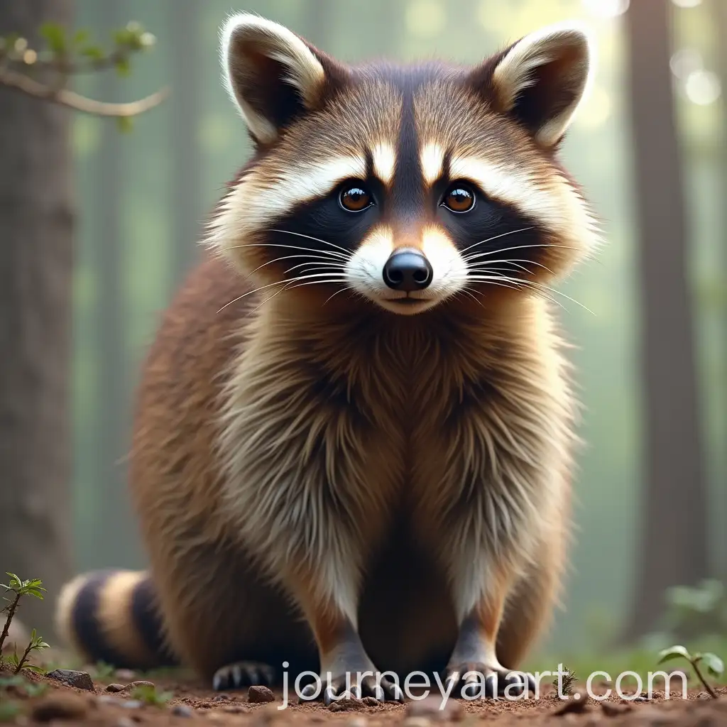 Raccoon-Standing-in-Nature