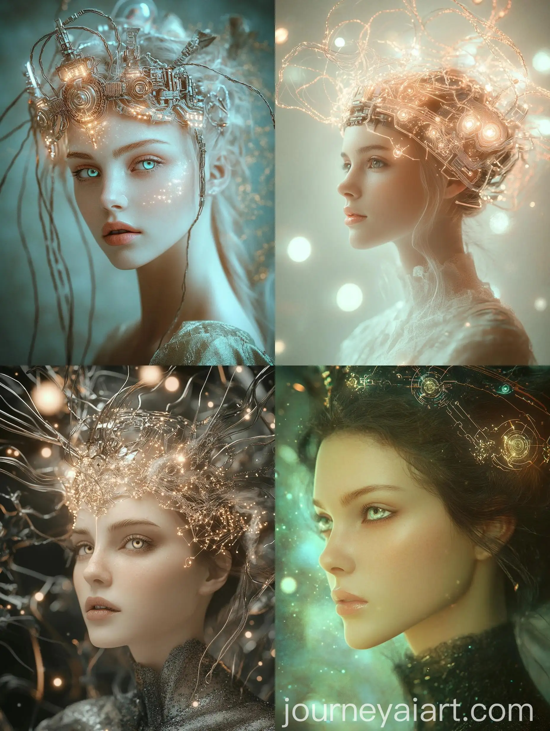 Ethereal-Woman-with-Biomechanical-Crown-in-Dreamscape