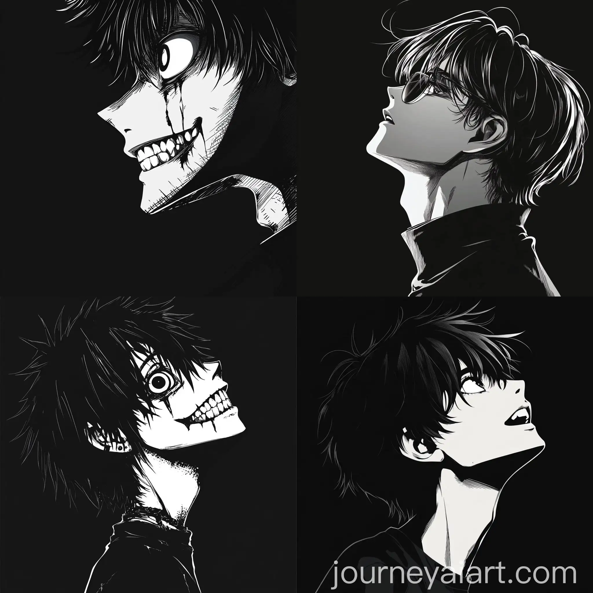 Boy-with-Psychopathic-Smile-in-Manga-Style-Portrait