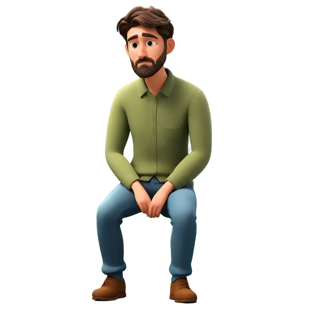 Sad-Man-Alone-Cartoon-PNG-Expressive-Illustration-for-Emotional-Impact