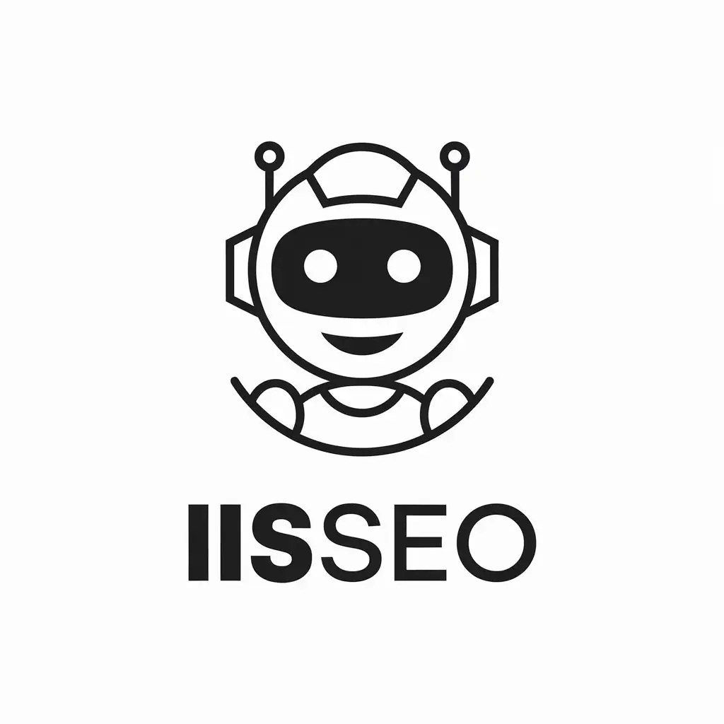 LOGO Design for iisseo Smiling AI Symbol for Internet Industry with Clear Background