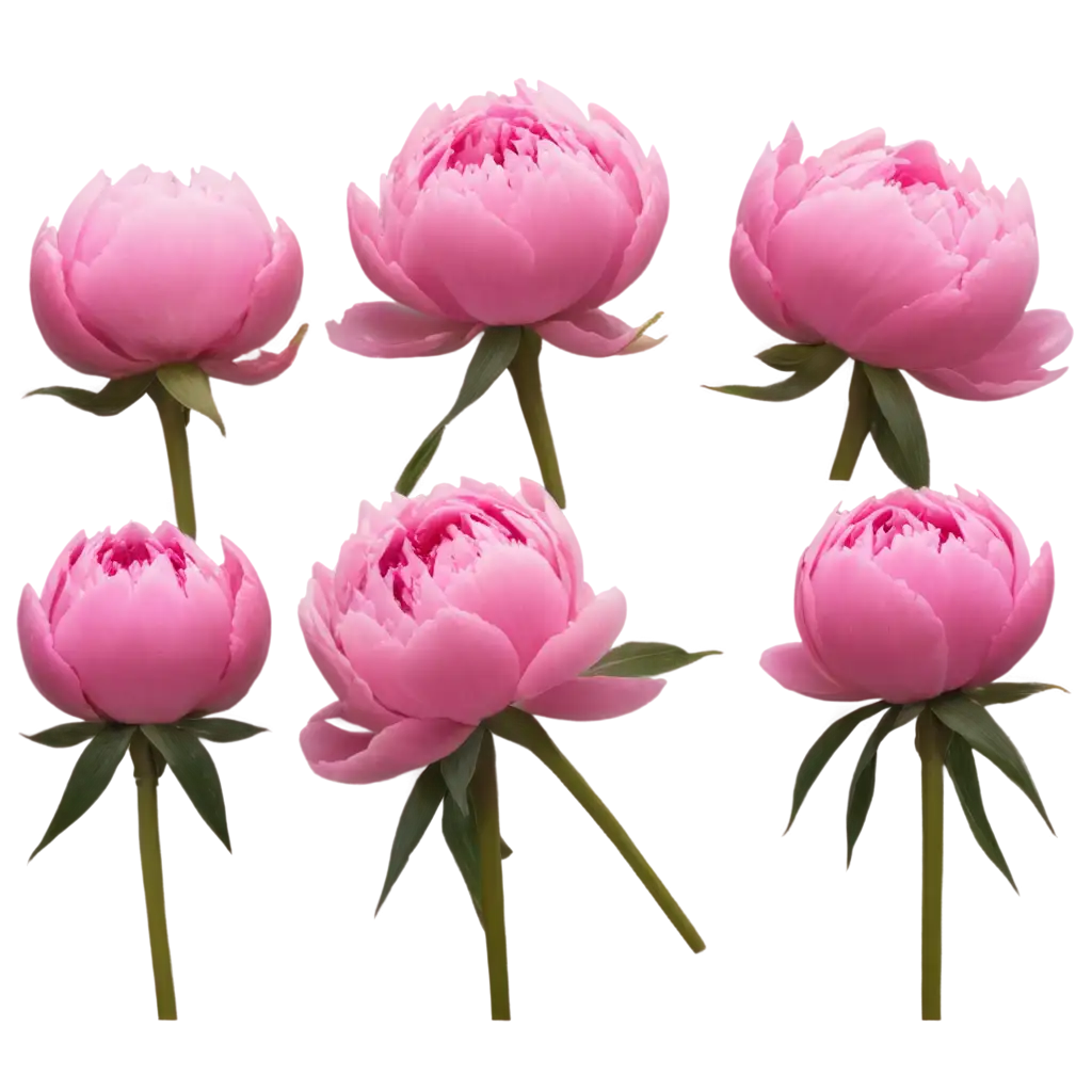 Stunning-Bouquet-of-Pink-Peonies-PNG-HighQuality-Image-for-Elegant-Occasions