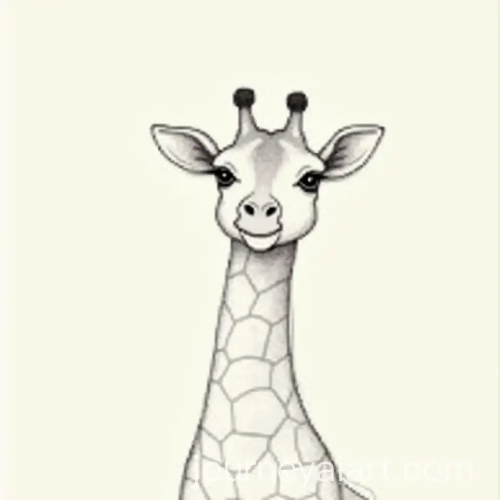 Minimalistic-Raster-Design-of-a-Giraffe-with-Emphasis-on-Its-Neck