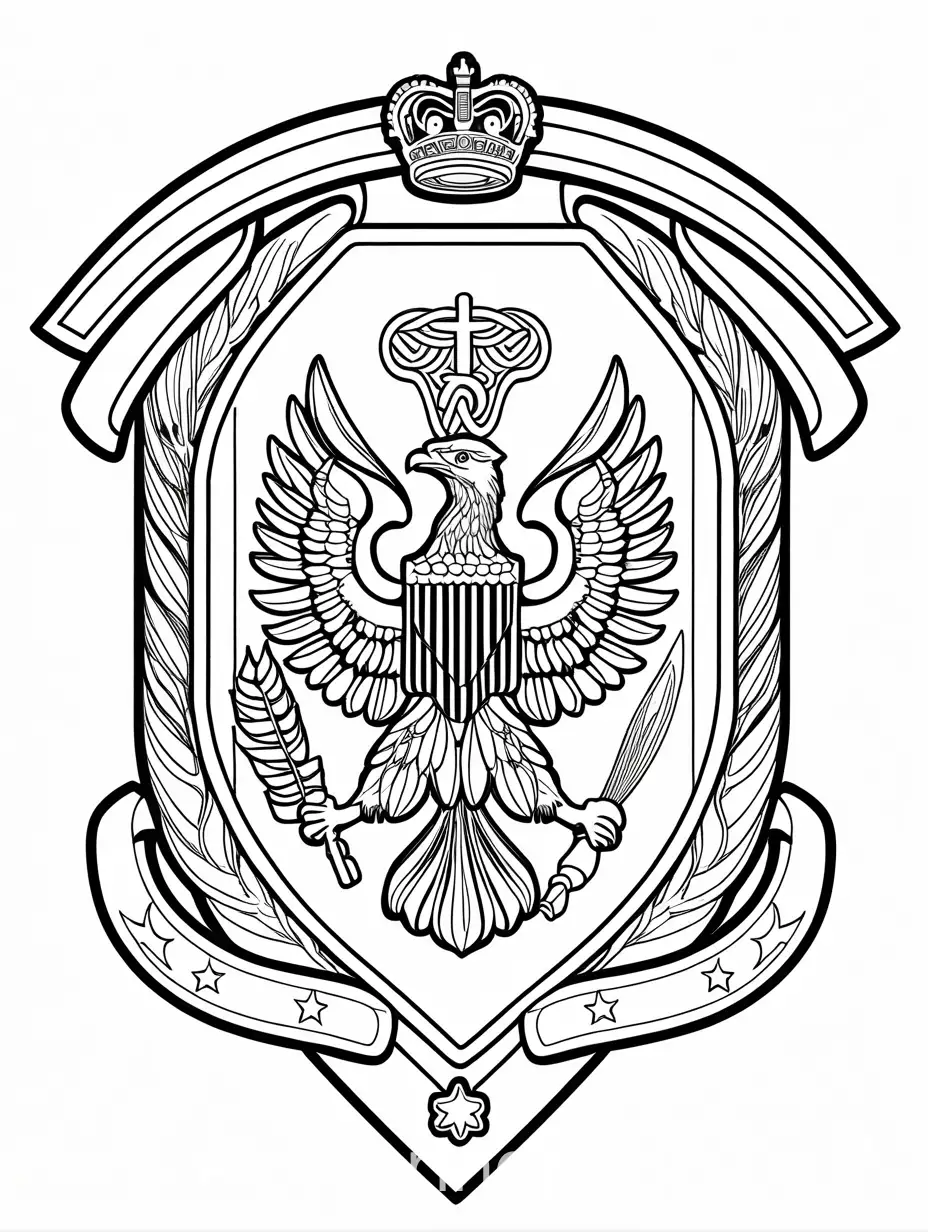 Four-Army-Unit-Emblems-and-Badges-Coloring-Page