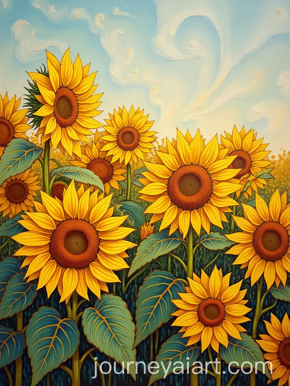 Impressionist-Sunflowers-in-the-Style-of-Vincent-Van-Gogh