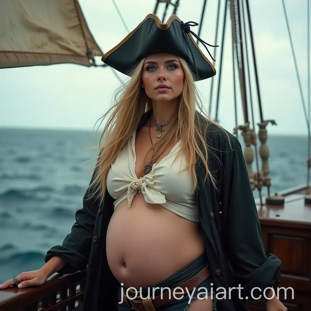 PregnantAI-Image-Prompt-Expansion-Pirate-Woman-Steering-Ship-Across-the-Pacific-Ocean-Near-Marquesas-Islands