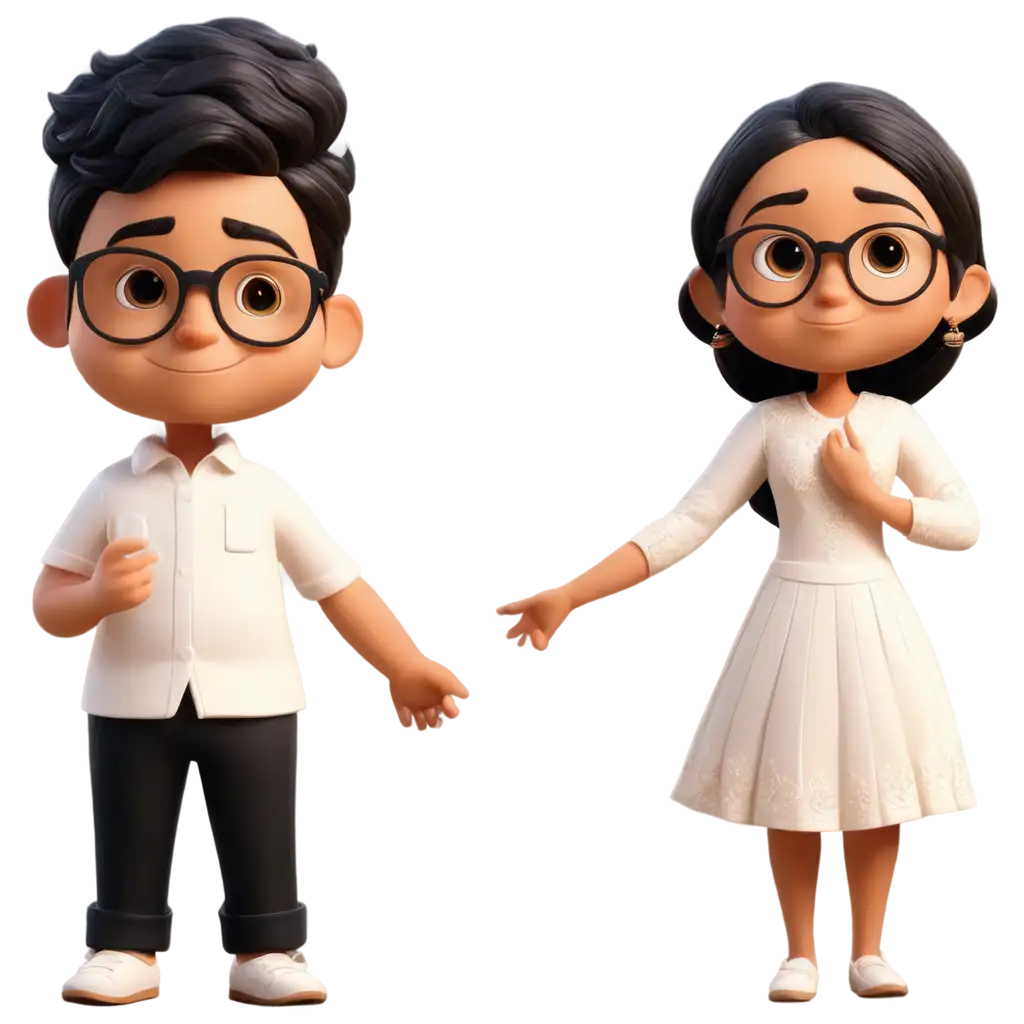 Indian-Wedding-Couple-Cartoon-PNG-Image-Boy-with-Glasses-and-Girl-without-Glasses