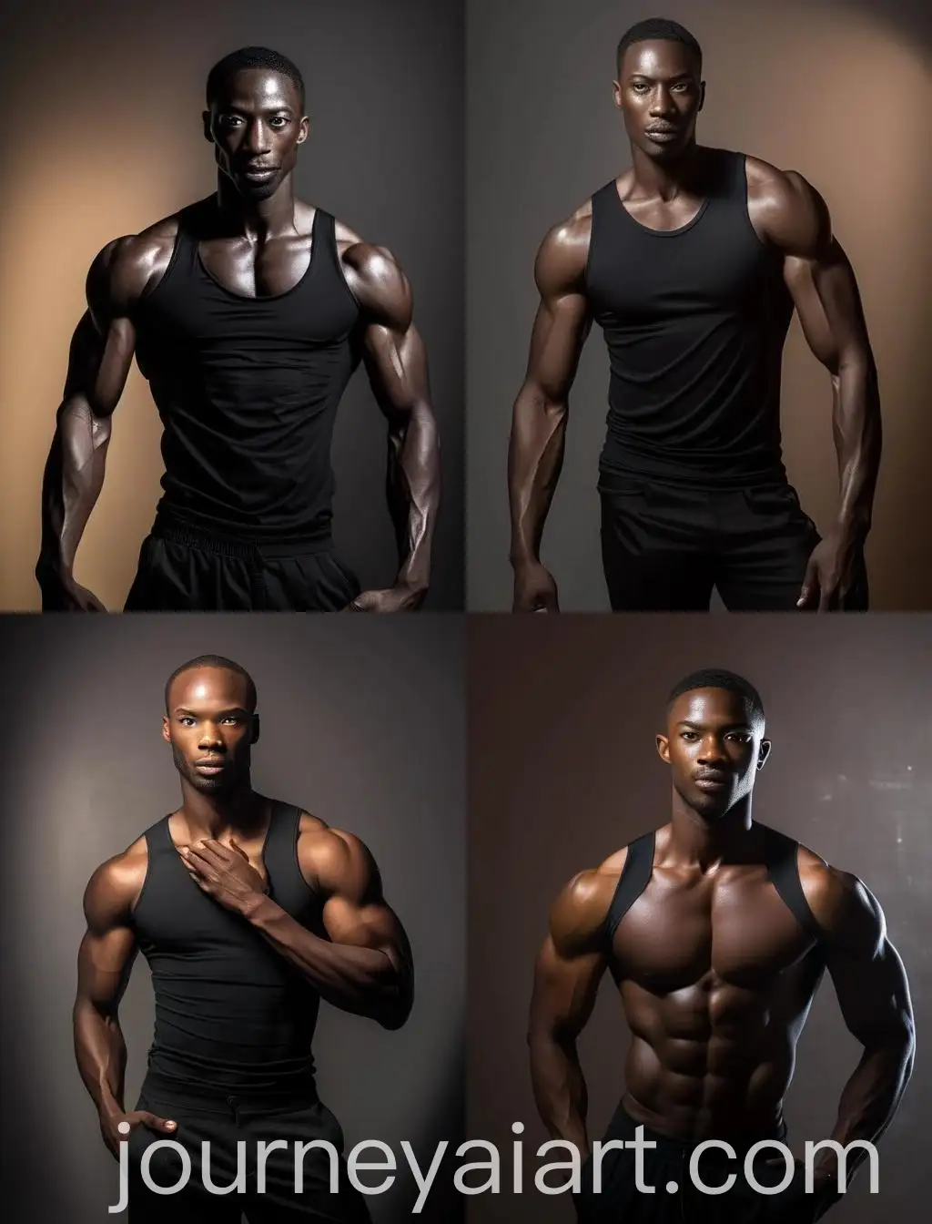 Athletic-Man-in-Futuristic-Glossy-Tank-Top