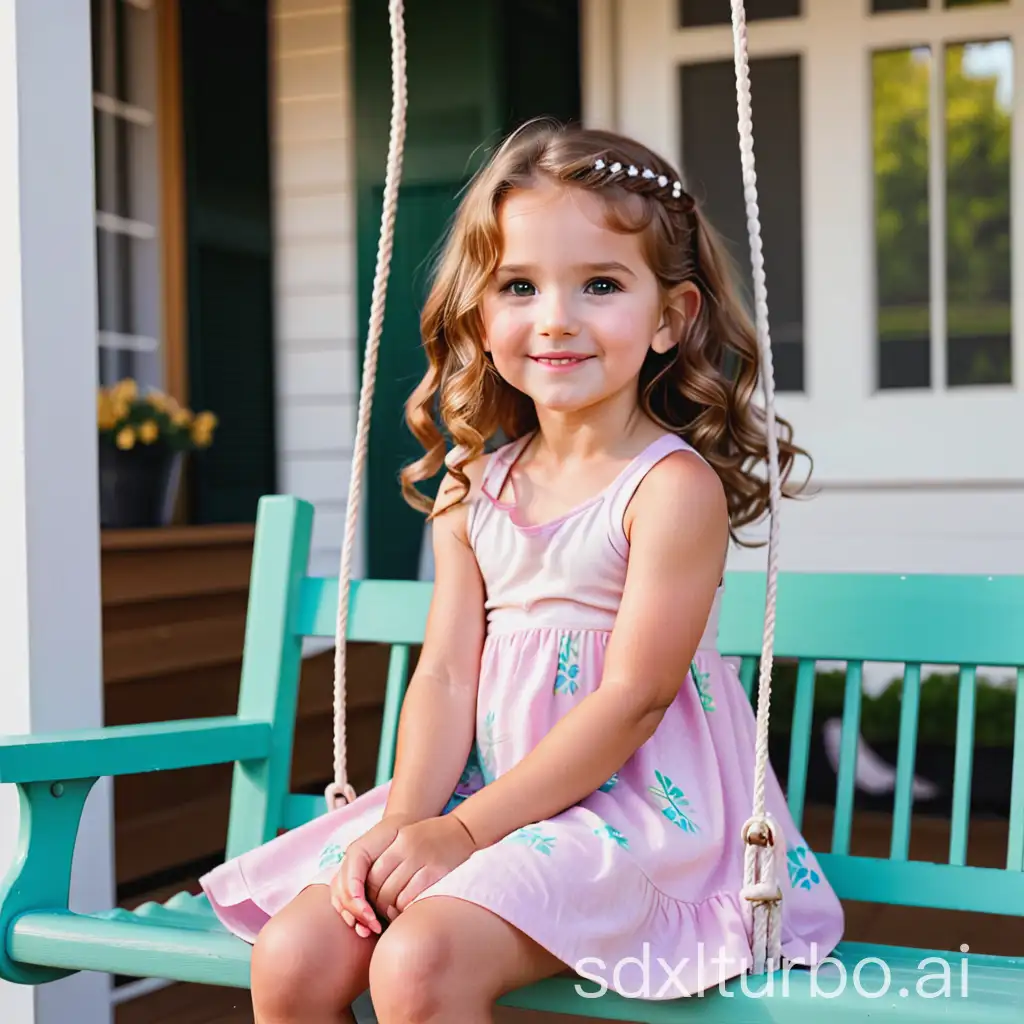 Little-Girl-with-Wavy-Hair-Sitting-on-a-Porch-Swing