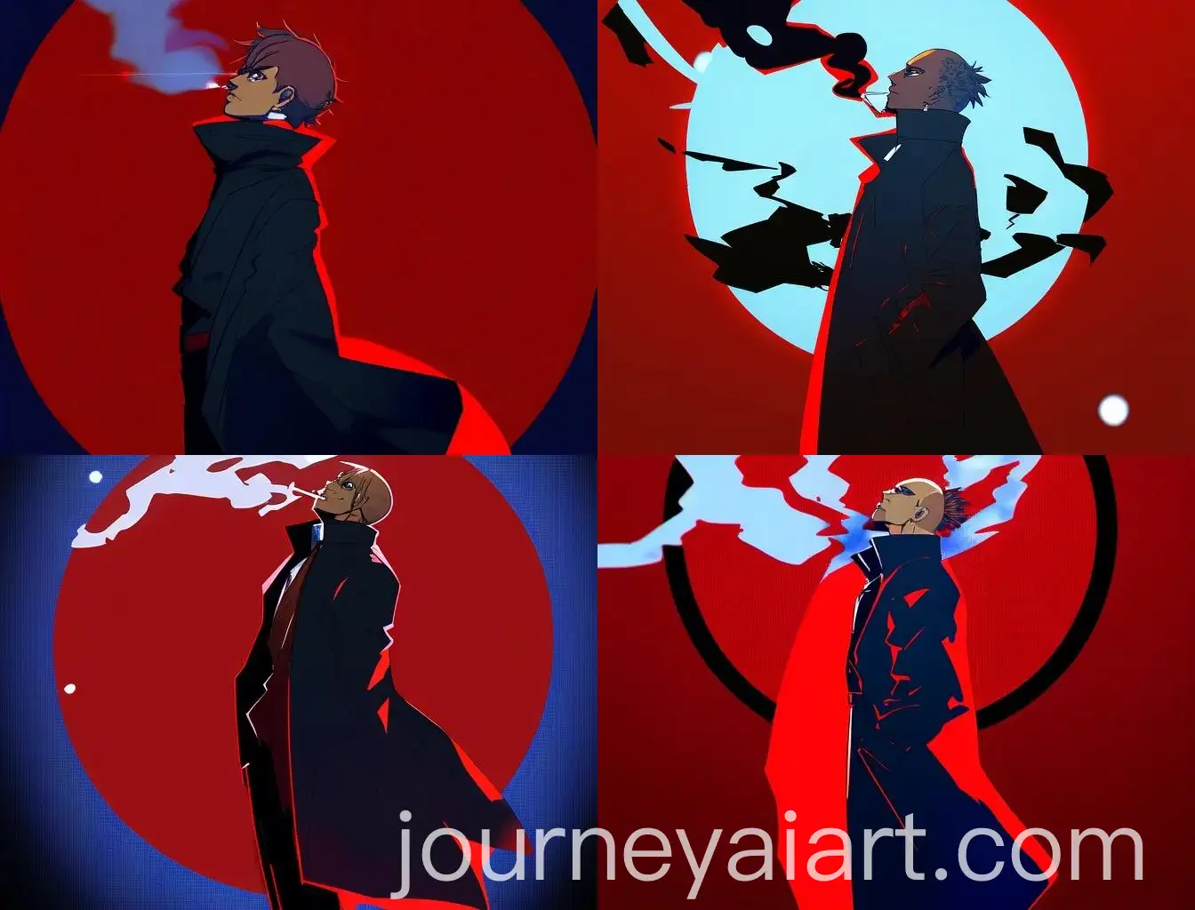 Anime-Style-Man-in-Red-Coat-with-Blue-Circle-Background