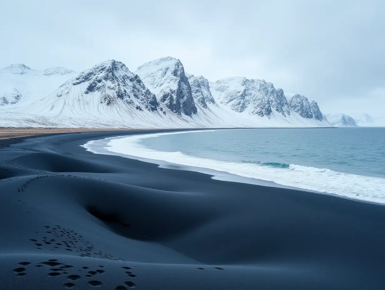 Winter-Wonderland-Stokksnes-Peninsulas-Vestrahorn-Mountains-and-Black-Sand-Dunes-in-Iceland