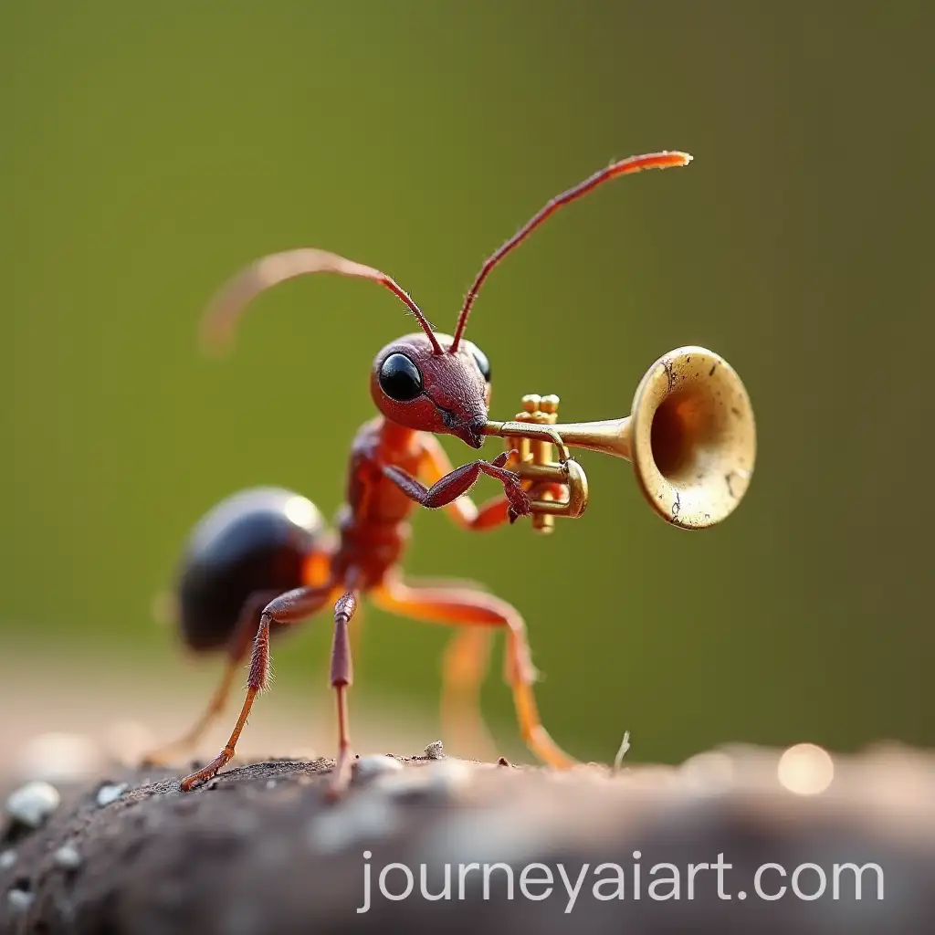 Tiny-Ant-Serenading-with-a-Miniature-Trumpet