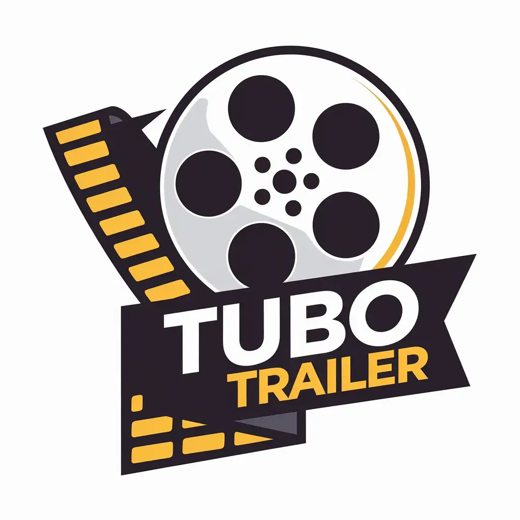 a vector logo design,with the text "tubo trailer", main symbol:movie,Moderate,be used in Entertainment industry,clear background