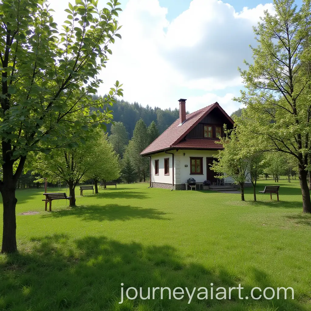 Estate-with-Apple-Orchard-and-German-Lamb-Grill-Near-Forest-and-Swings