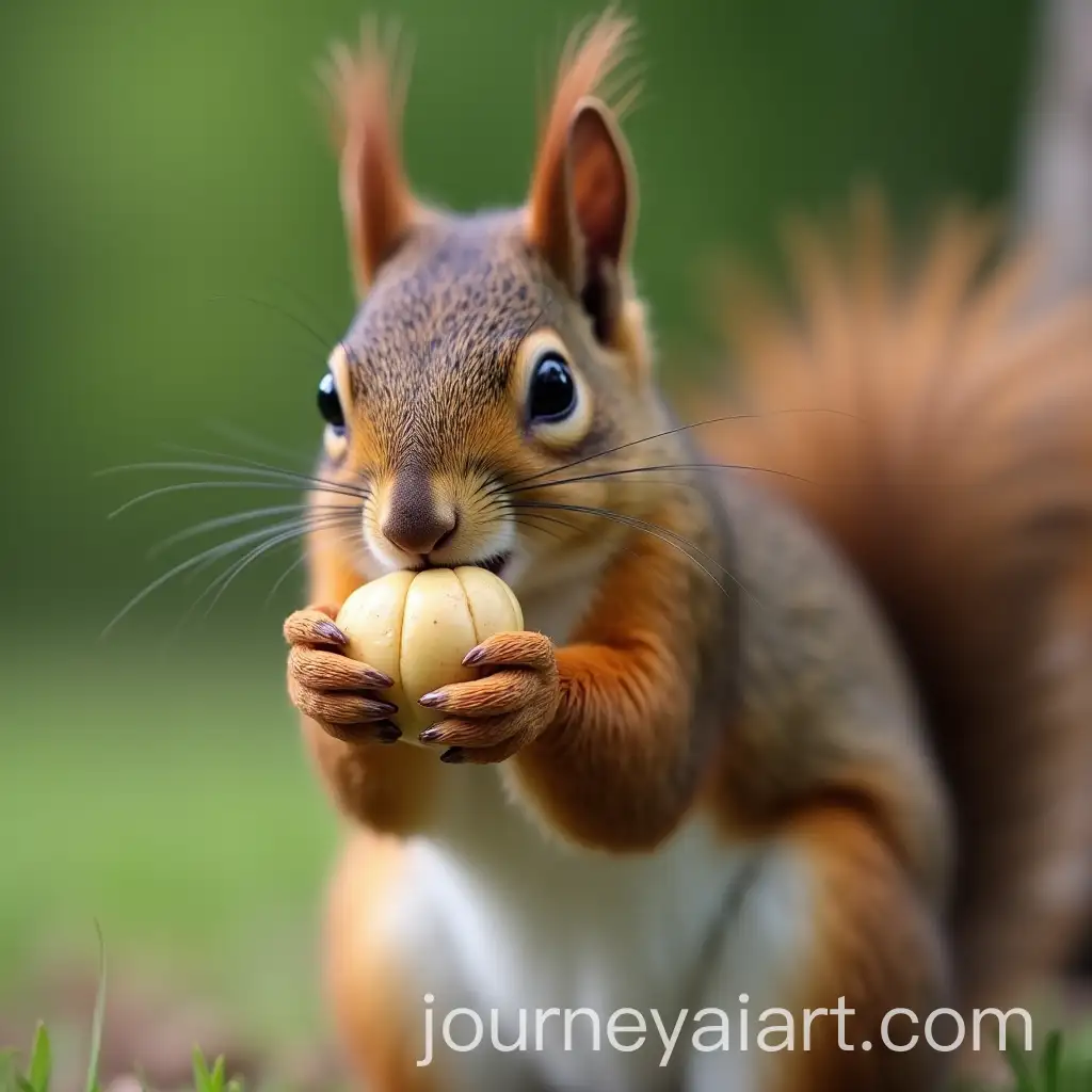 Squirrel-Eating-Nut-in-Natural-Habitat