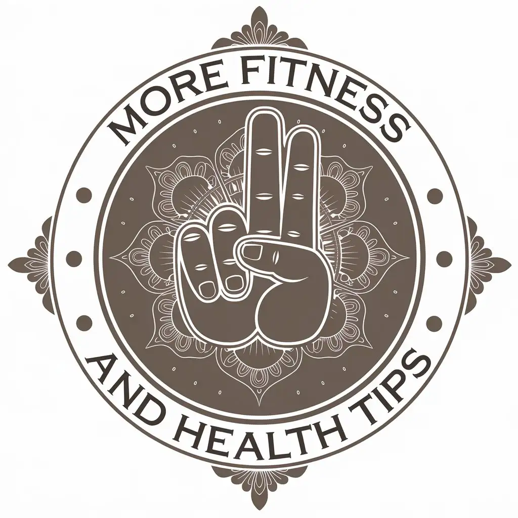 LOGO Design for Morefitness and Health Tips Vector Logo with Buddha Hand Symbol for Education