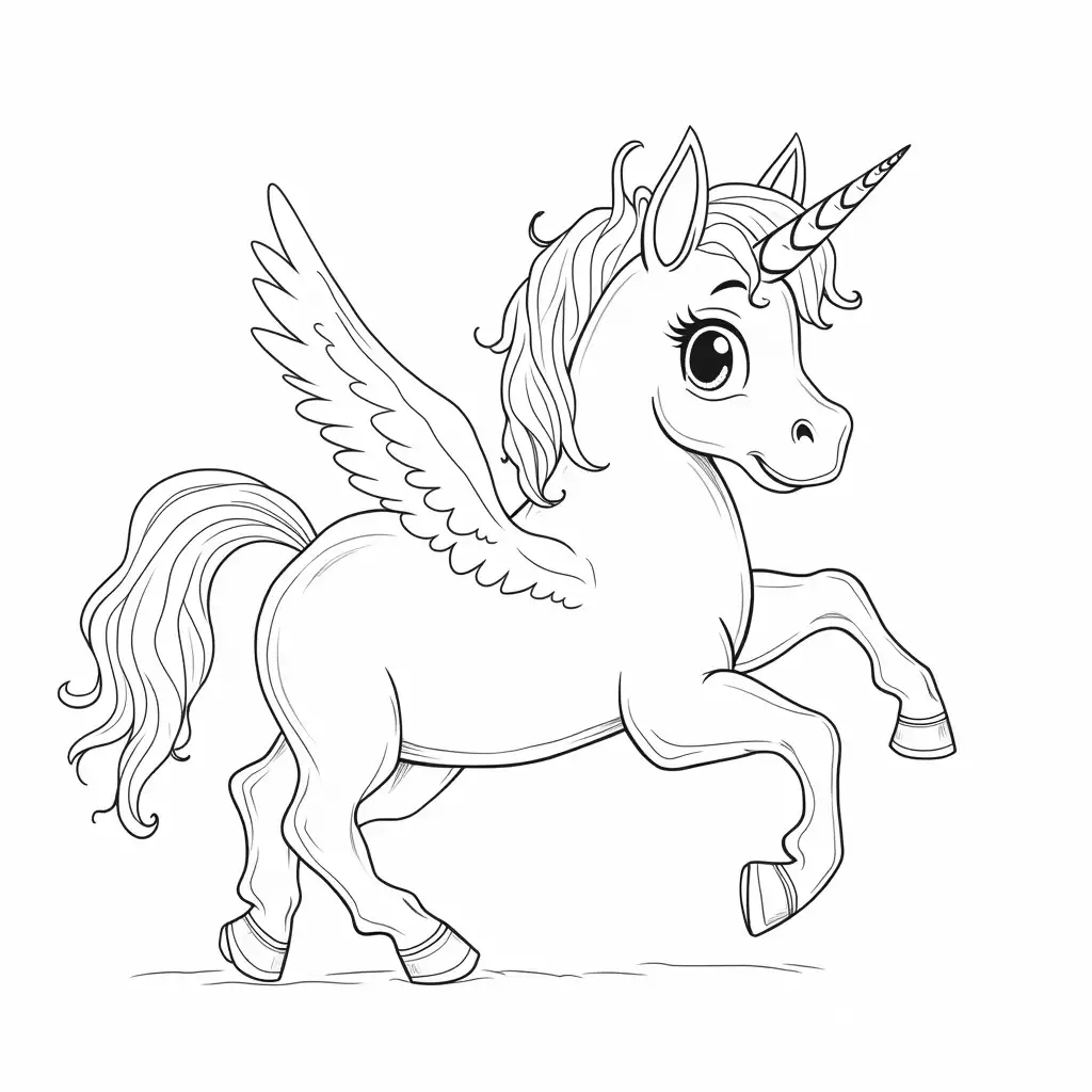 Coloring-Book-Pages-with-Unicorns-for-Creative-Activities-and-Relaxation