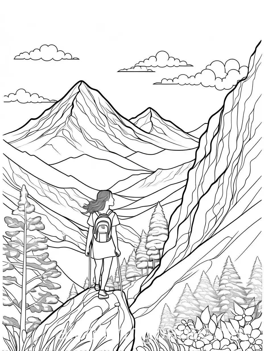 Celeste-Madeline-Climbing-Mountain-Coloring-Page