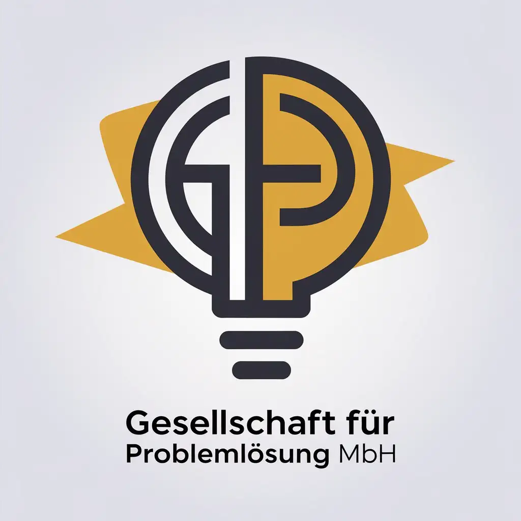 LOGO Design for Gesellschaft fr Problemlsung mbH Modern and Flat Text and Symbol Logo with Consulting and Technology Theme