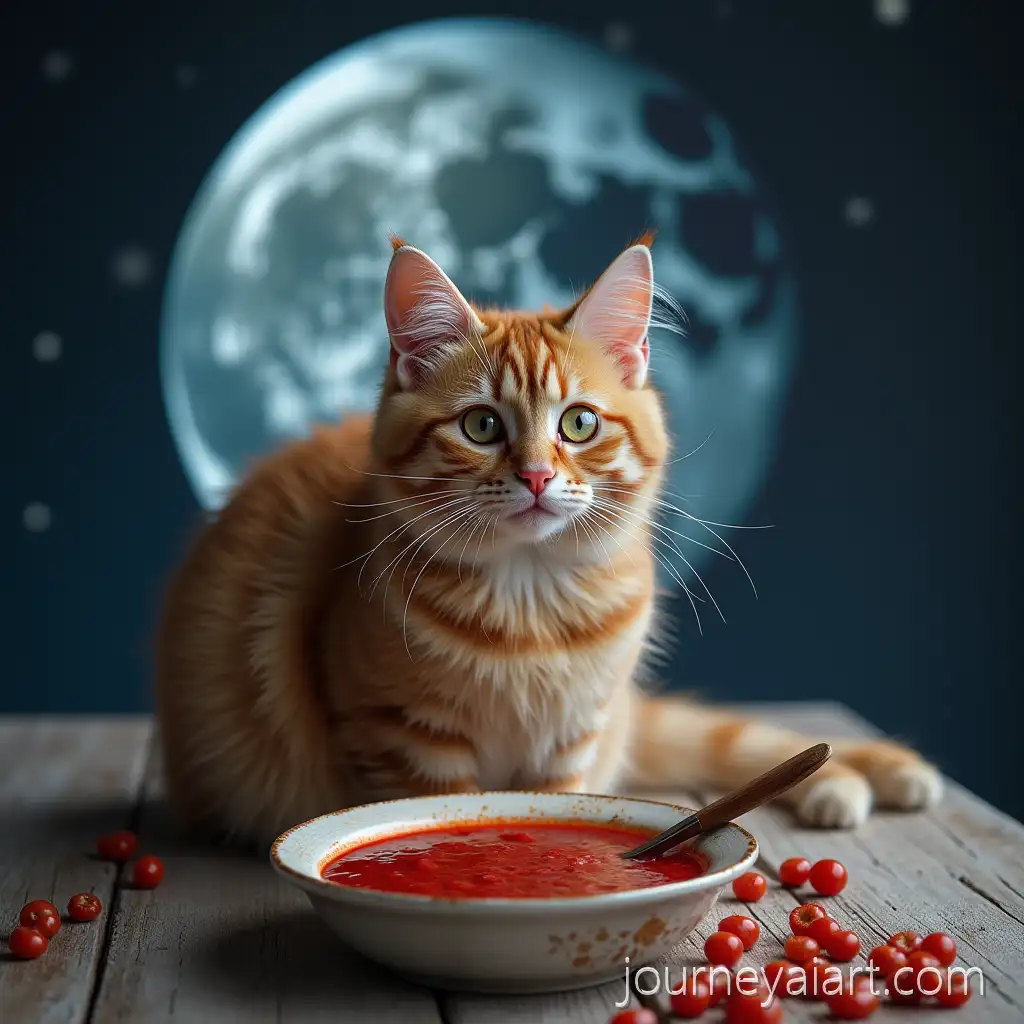 Cat-Eating-BorsCat-eating-borscht-on-mooncht-with-Sour-Cream-on-the-Moon-with-Earth-in-the-Background